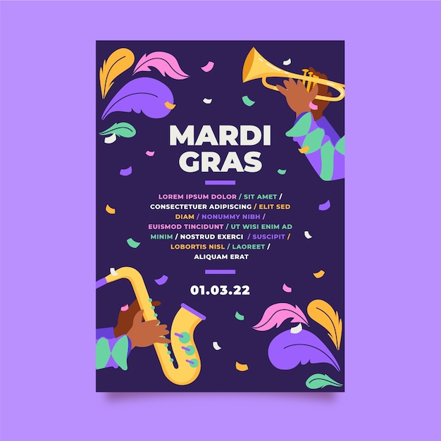 mardi gras vertical banner