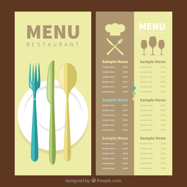 Free Vector | Flat menu template