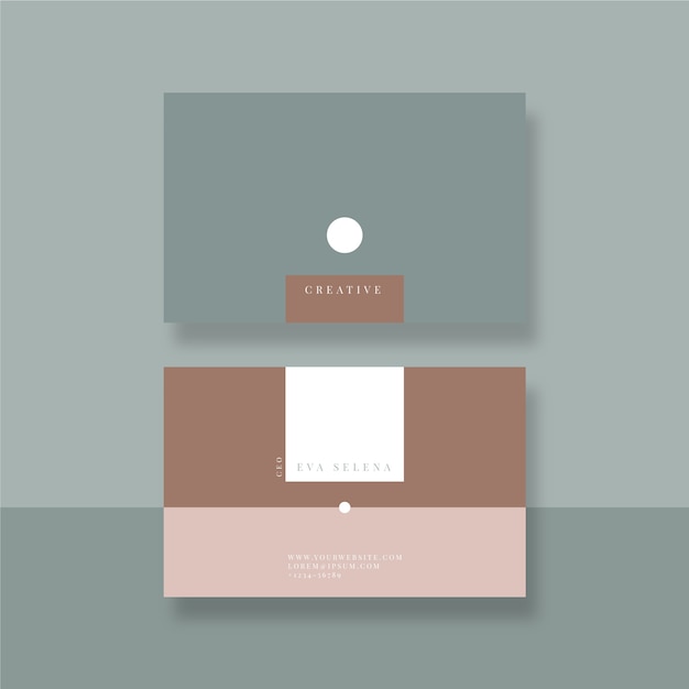 Free Vector | Flat minimal horizontal double-sided business card template