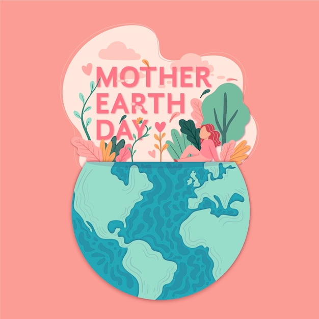 Free Vector | Flat mother earth day illustration