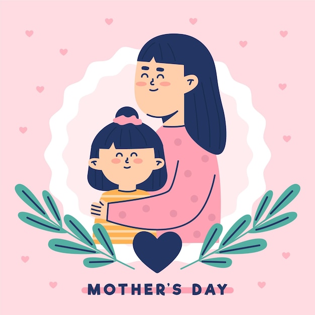 Free Vector | Flat mother's day illustration