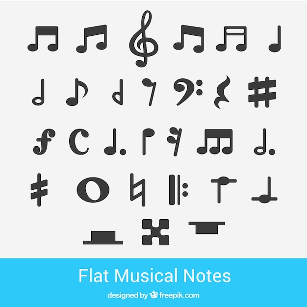 flat-musical-notes-free-vector