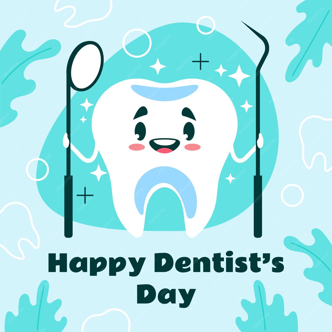 Free Vector Flat national dentist's day illustration