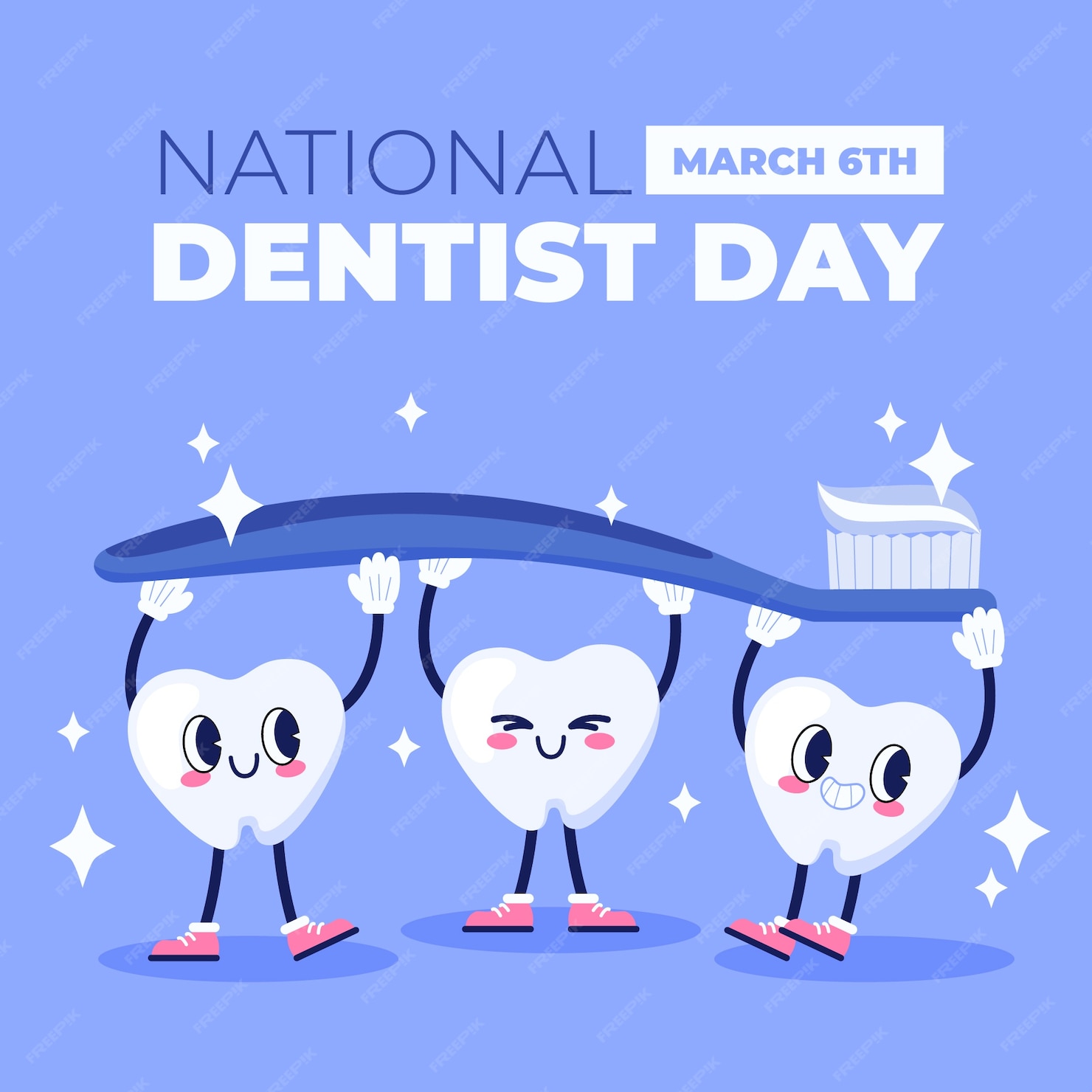 Premium Vector Flat national dentist's day illustration