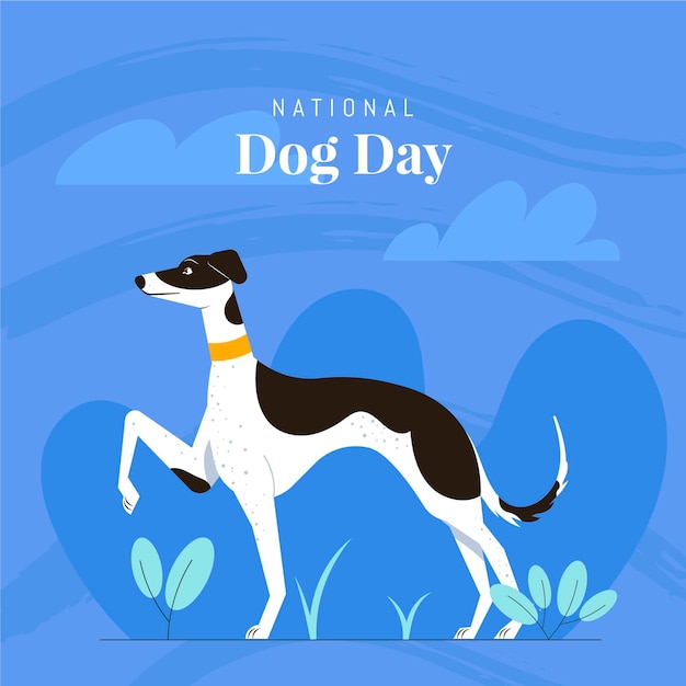 Free Vector Flat national dog day illustration