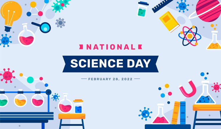 Free Vector | Flat national science day background