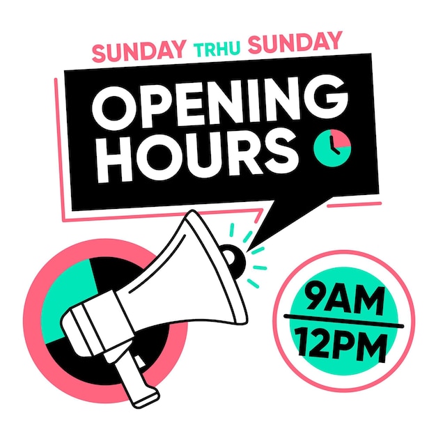 free-vector-flat-new-opening-hours-sign