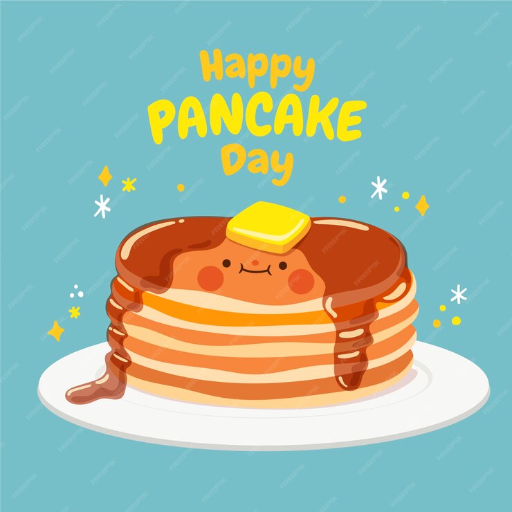 Premium Vector | Flat pancake day illustration