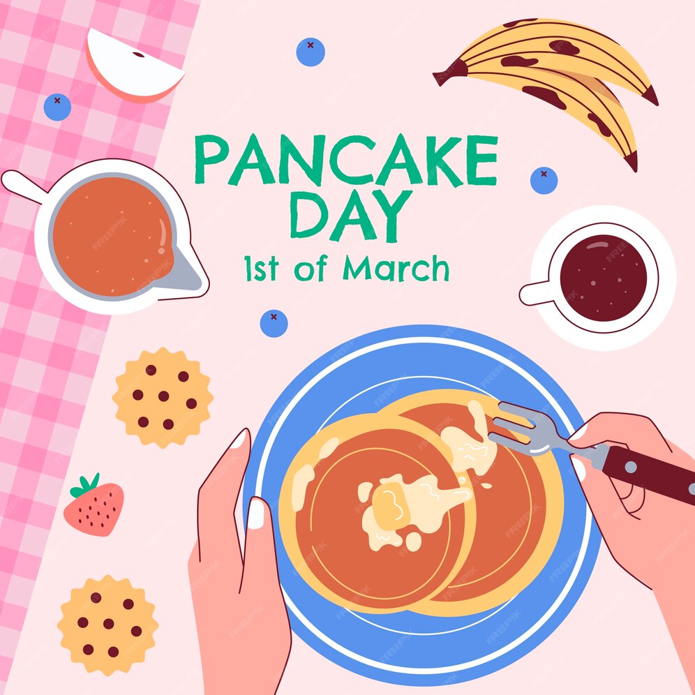 Premium Vector | Flat pancake day illustration