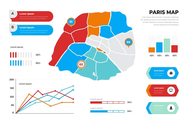 パリ 地図 画像 無料のベクター ストックフォト Psd