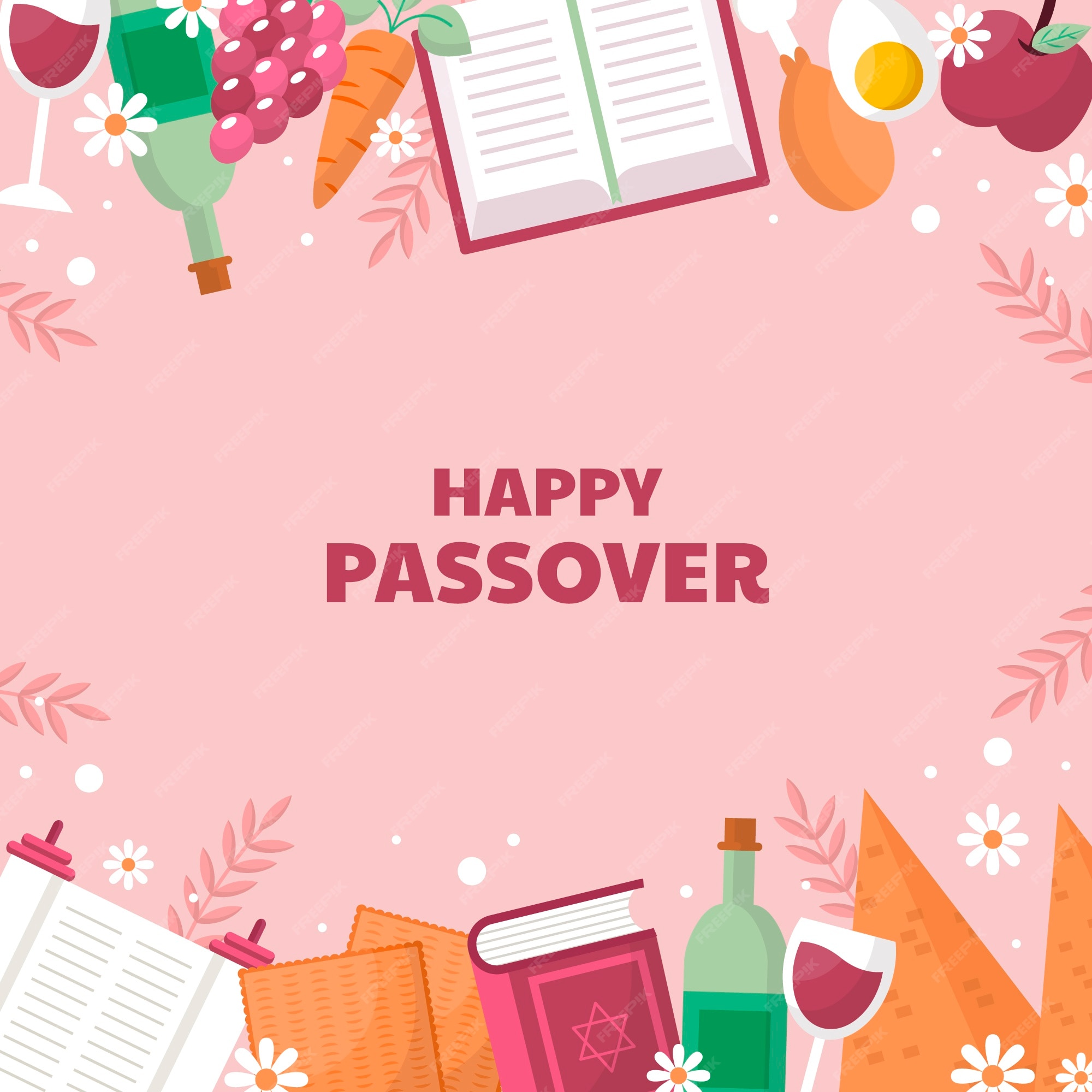 Free Vector | Flat passover illustration