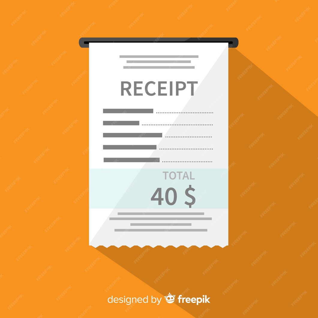 free-vector-flat-payment-receipt