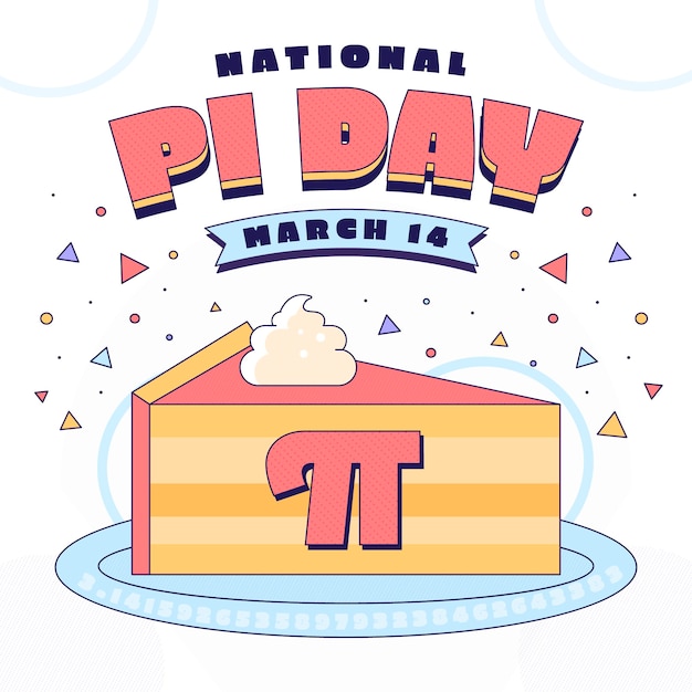 Free Vector | Flat pi day illustration