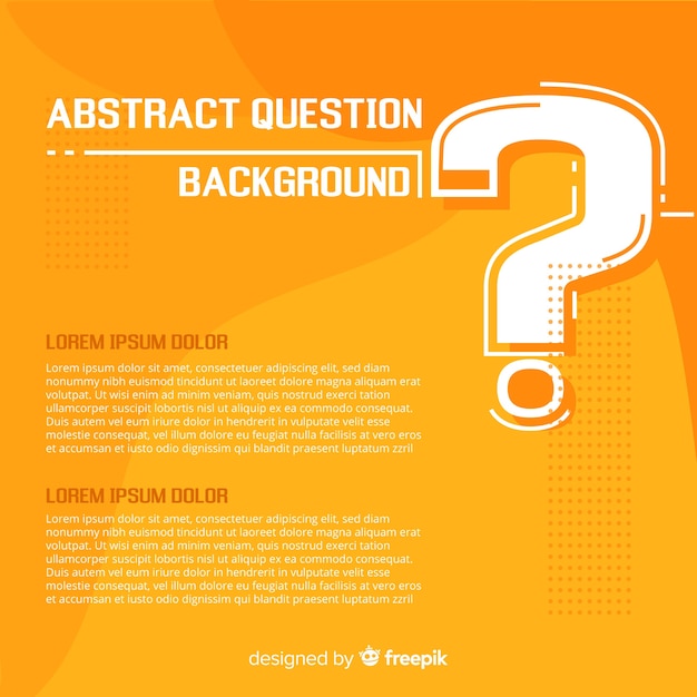 Flat question background template Free Vector