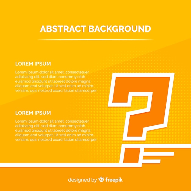 Flat question mark background Free Vector