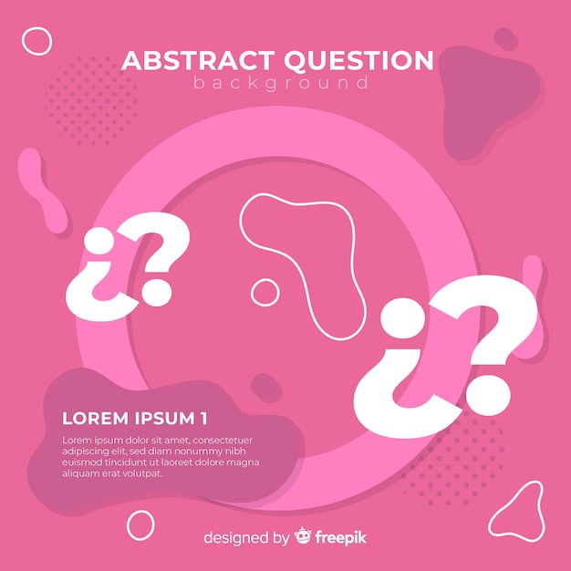 Flat question mark background Free Vector
