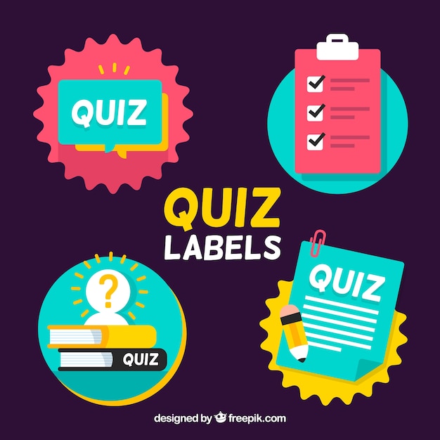 Download Free Flat Quiz Labels Set Free Vector Use our free logo maker to create a logo and build your brand. Put your logo on business cards, promotional products, or your website for brand visibility.