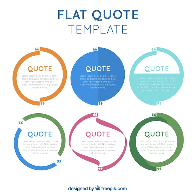 Download Free Flat Quotes Template In Modern Style Free Vector Use our free logo maker to create a logo and build your brand. Put your logo on business cards, promotional products, or your website for brand visibility.