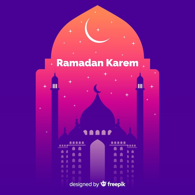 Flat ramadan background | Free Vector