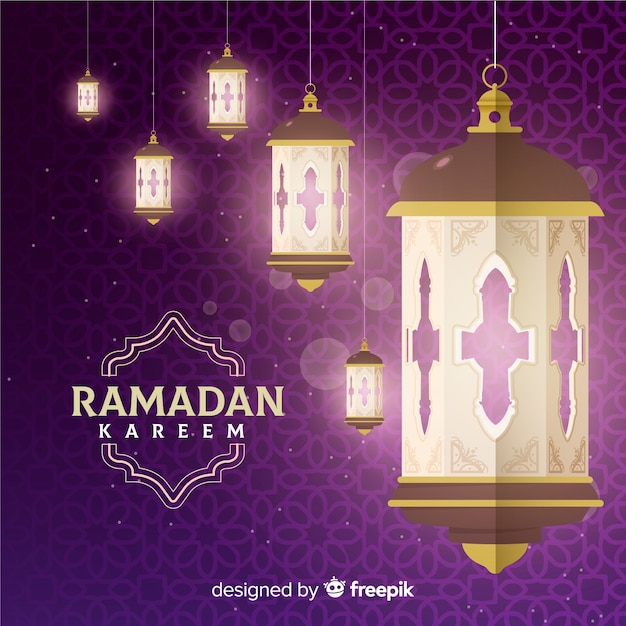 Flat ramadan background | Free Vector