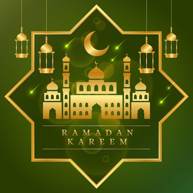 Premium Vector Flat Ramadan Kareem Illustration