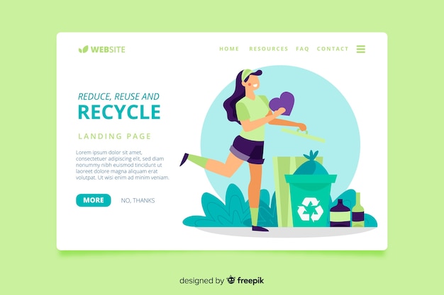 Download Free Download Free Flat Recycling Landing Page Template Vector Freepik Use our free logo maker to create a logo and build your brand. Put your logo on business cards, promotional products, or your website for brand visibility.