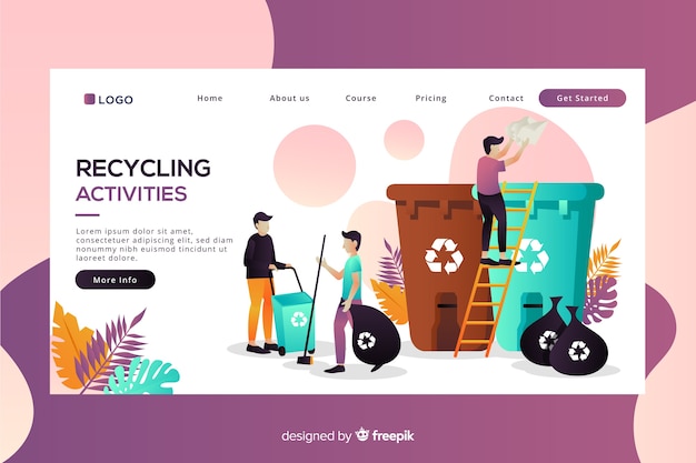 Download Free Flat Recycling Landing Page Template Free Vector Use our free logo maker to create a logo and build your brand. Put your logo on business cards, promotional products, or your website for brand visibility.