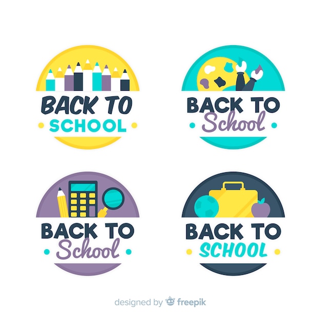 Download Free Flat School Logo Template Collection Free Vector Use our free logo maker to create a logo and build your brand. Put your logo on business cards, promotional products, or your website for brand visibility.