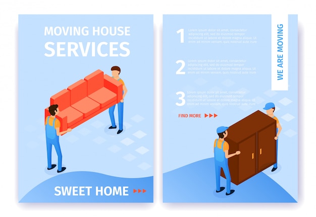 Premium Vector Flat Set Moving House Services Sweet Home Cartoon