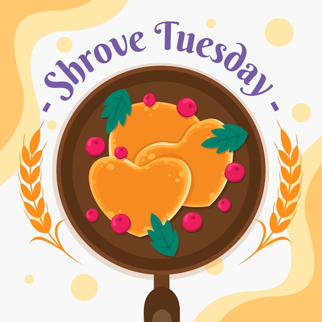 Free Vector | Flat shrove tuesday illustration