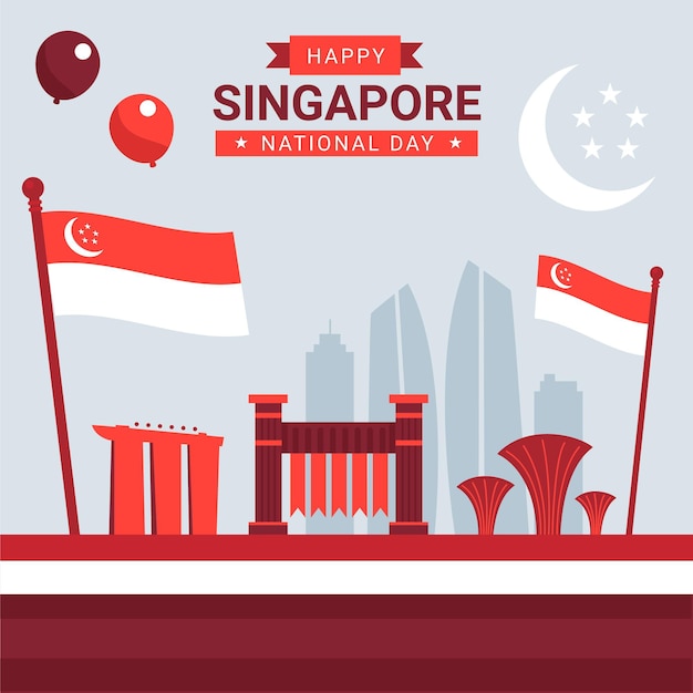 Singapore National Day Clip Art