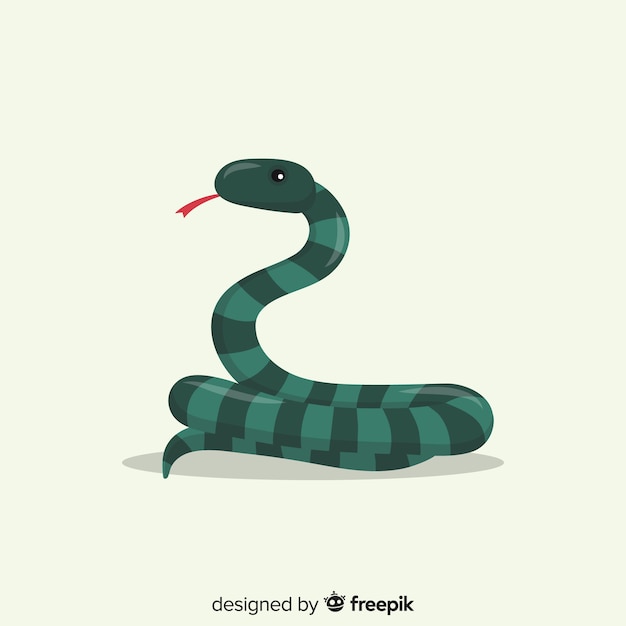 Free Vector | Flat snake background