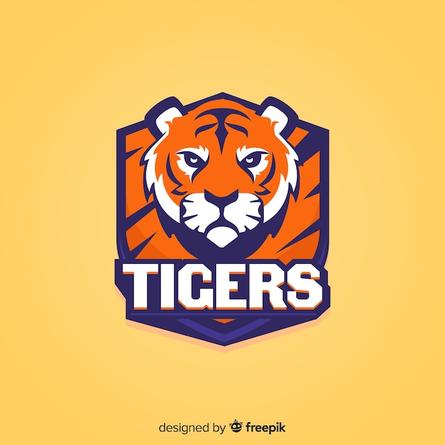 Download Free Flat Sport Tiger Logo Free Vector Use our free logo maker to create a logo and build your brand. Put your logo on business cards, promotional products, or your website for brand visibility.