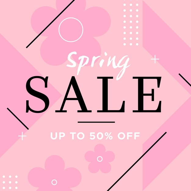 Free Vector | Flat spring sale concept with discount