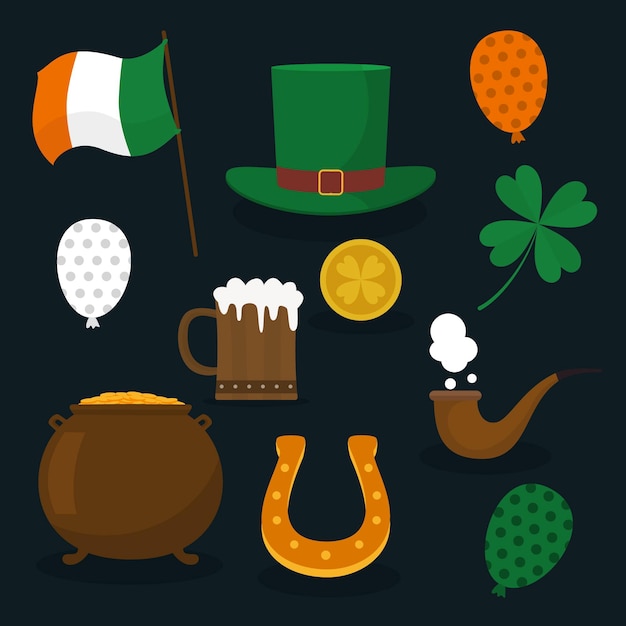 Free Vector | Flat st. patrick's day elements