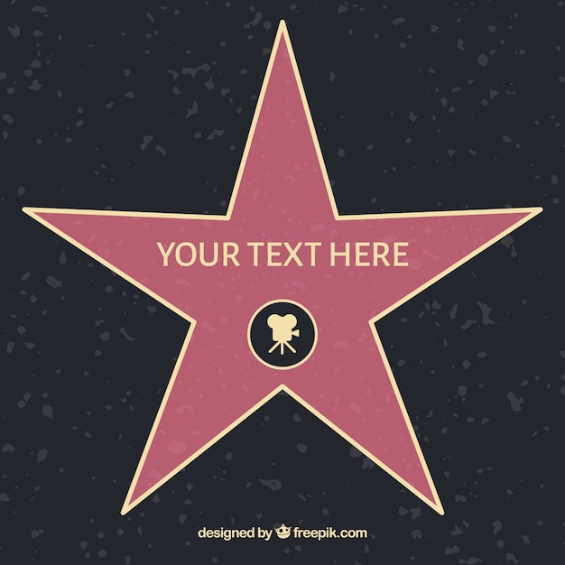 free-vector-flat-star-of-fame-template