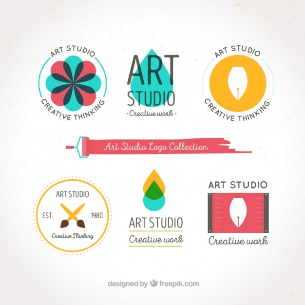 Download Free Flat Style Art Logos Free Vector Use our free logo maker to create a logo and build your brand. Put your logo on business cards, promotional products, or your website for brand visibility.