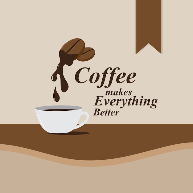 Download Premium Vector | Flat style coffee design banner, vector ...