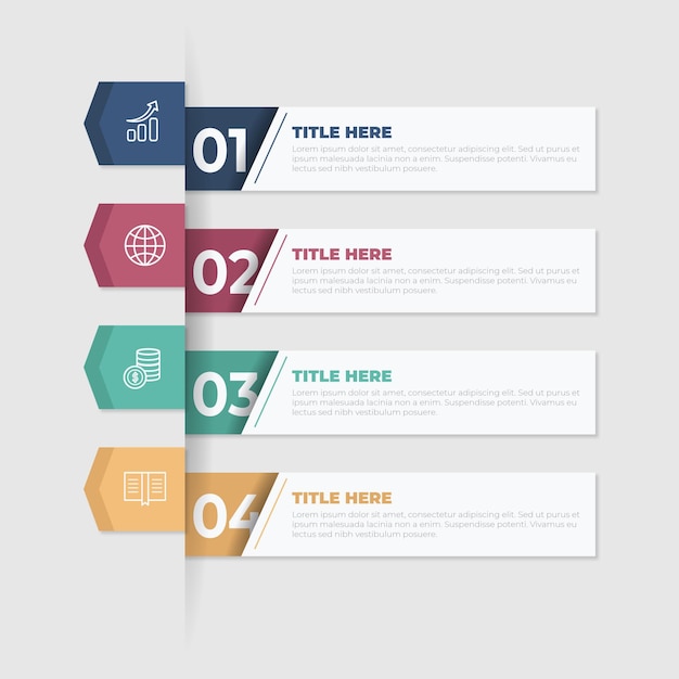 Premium Vector | Flat table of contents infographic