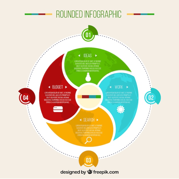 Free Vector | Flat template of circular infographic