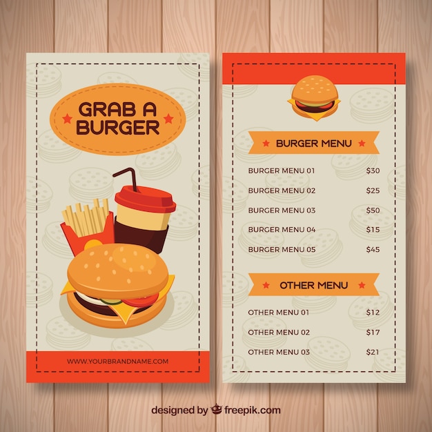 Fast Food Menu Design Templates