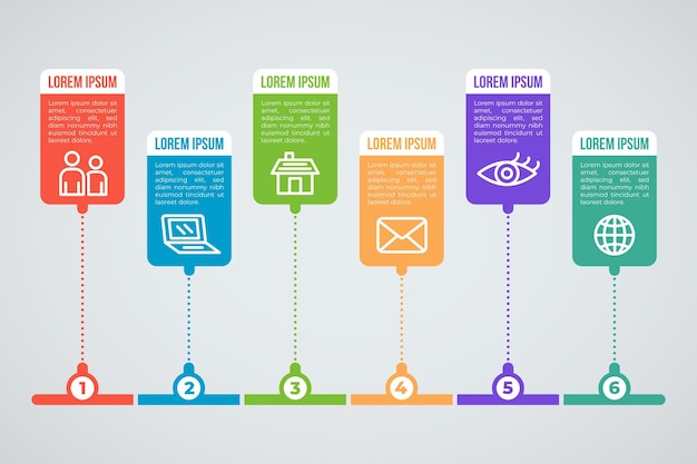 Free Vector | Flat Timeline Infographic Template