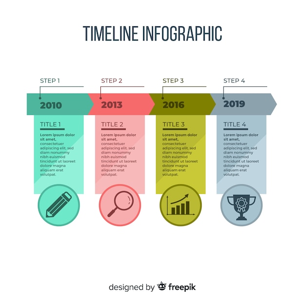 Free Vector | Flat timeline infographic