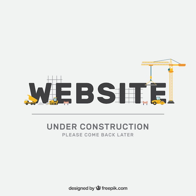 Flat under construction template Vector Free Download