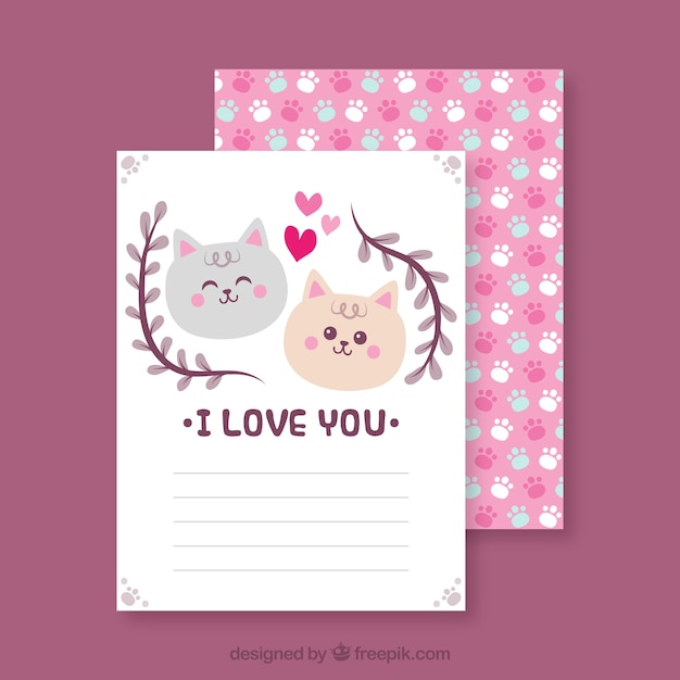 free-vector-flat-valentine-s-day-card-template
