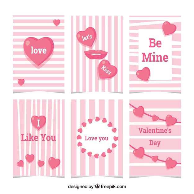 Download Flat valentine's day card | Free Vector