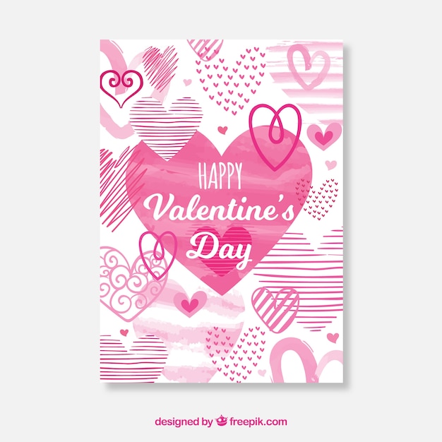 Free Vector | Flat valentine's day card