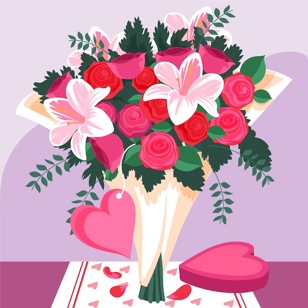 valentines day flowers clip art