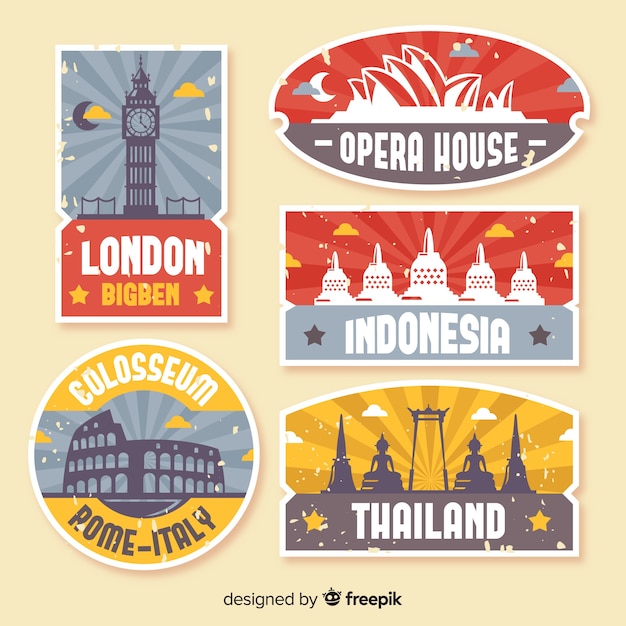 Download Free Download Free Flat Vintage Travel Logo Collection Vector Freepik Use our free logo maker to create a logo and build your brand. Put your logo on business cards, promotional products, or your website for brand visibility.