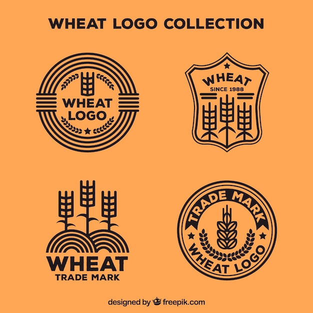 Download Free Download Free Flat Wheat Logo Collection Vector Freepik Use our free logo maker to create a logo and build your brand. Put your logo on business cards, promotional products, or your website for brand visibility.